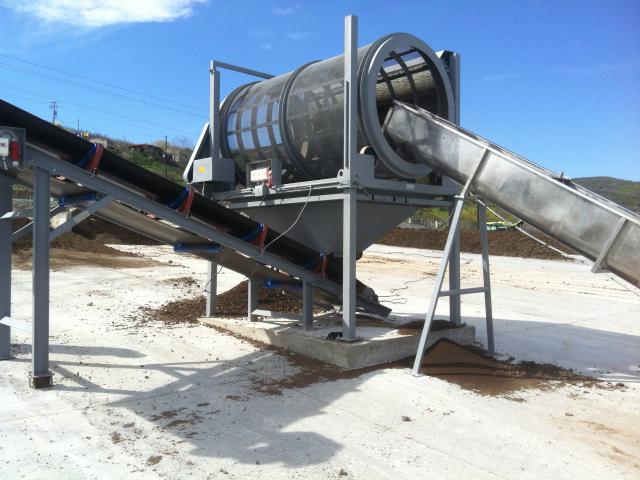 Installation of a soil improvers processing line